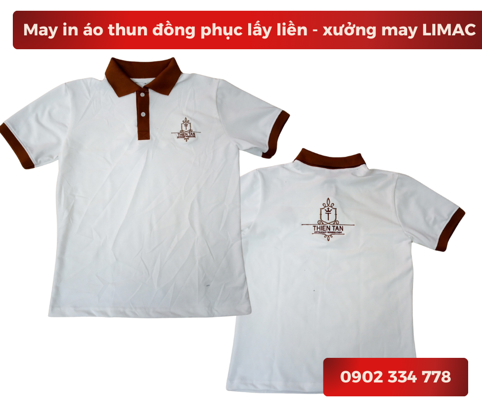 ÁO THUN ĐỒNG PHỤC NHÀ HÀNG MÀU TRẮNG